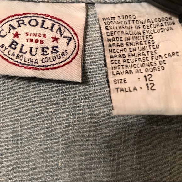 Vintage Carolina Blues Blue Jean Shirt - Picture 3 of 3